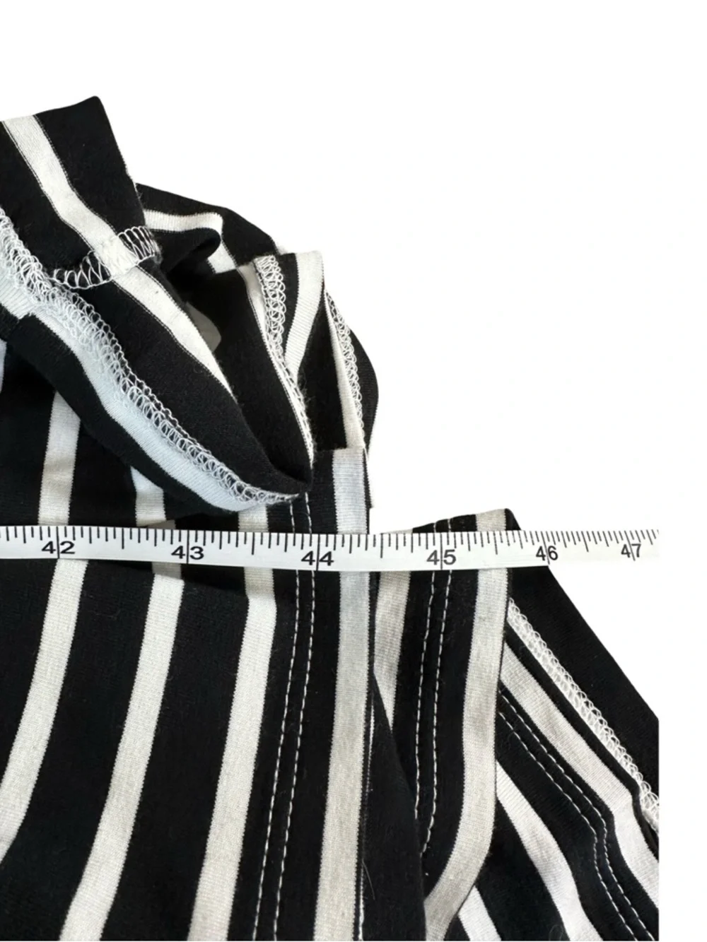 Lands’ End Black White Striped Keyhole High Halter Neck Maxi Dress Medium NWT - Picture 10 of 10